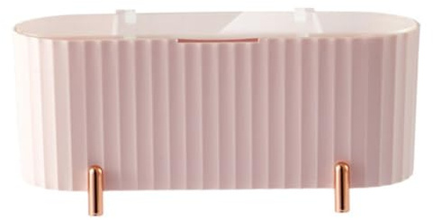Agwuoetr Porta Dispenser per Bastoncini di Cotone da 1 Pezzo, Contenitore per Batuffoli di Cotone, Barattolo in PP+PS+ABS Rosa per Dischetti di Cotone Cosmetici, Contenitori per Organizer da Bagno
