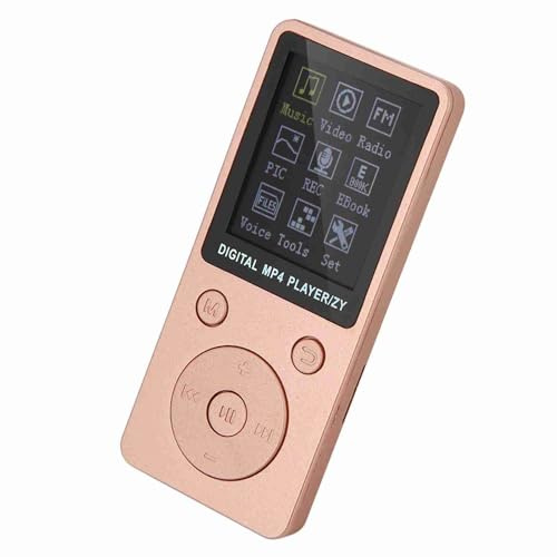 Ejoyous Tempo di Standby Lungo Supporto per Lettore Musicale Digitale Scheda di Memoria da 32 GB Lettore Musicale MP4 Registrazione Radiofonica E-Book per la Musica (oro rosa)
