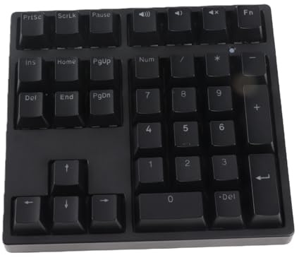 ASHATA Nummerplatta, Mekanisk USB-trådbunden Numerisk Tangentbord med RGB LED-bakgrundsbelyst, 34 Tangenter Numpad-tangentbord med PBT-tangentbord Blå Strömbrytare för Bärbar Stationär (BLACK)