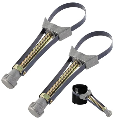 Hwtcjx 2 Piezas Llave Filtro Aceite, Llave para Filtro de Aceite con Correa Ajustable, Tipo Cinta Agarre, 60 mm - 110 mm, Firme y Seguro Herramienta Esencial para Talleres y Conductores