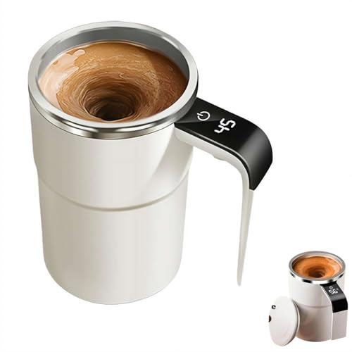 Tazza da caffè magnetica auto-mescolante con display della temperatura, tazza di miscelazione elettrica con agitatore magnetico, tazze di miscelazione automatica da 380 ml, per caffè, latte e altre