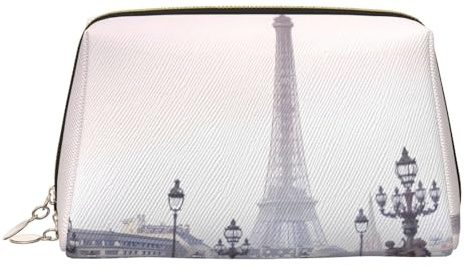 Grande borsa per cosmetici con stampa Torre Eiffel, portatile, adatta per viaggi e viaggi di lavoro