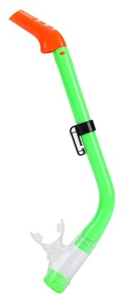 APLVFFZH Snorkel da Nuoto per Bambini Tubo per Allenamento Nuoto Frontale Silicone Morbido con Clip Antiperdita Pratico Adatto Apprendimento Nuoto, Verde