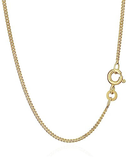 NKlaus 40cm Panzerkette 333 Gelbgold 8 Karat elegante Halskette filigrante Breite 1,4 mm Collier 2,2g schwer 8810