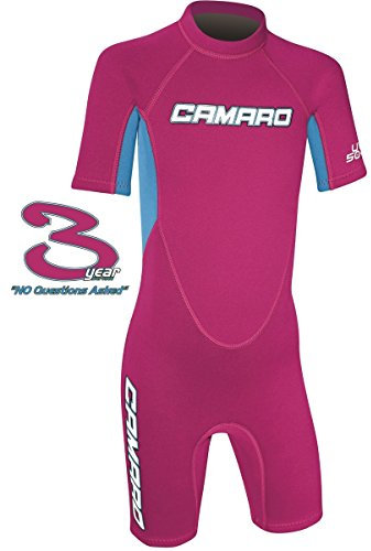 CAMARO Flex Kinder Shorty Toddler Reactor Spring Neopren Neoprenanzug Schwimmanzug pink