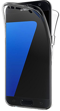 AICEK Samsung Galaxy S7 Edge Hülle, 360°Full Body Transparent Silikon Schutzhülle für Samsung S7 Edge Case Durchsichtige TPU Bumper S7 Edge Handyhülle (5,5 Zoll)
