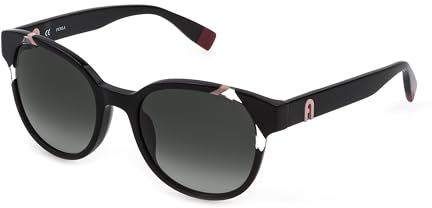 Furla Damen Sfu471 Sonnenbrille, schwarz (Shiny Black), 66