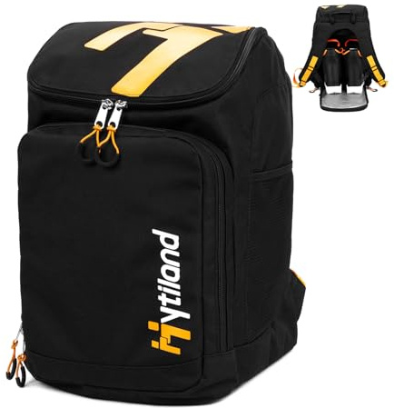 Hytiland Ski Boot Bag, 32L Ski and Snowboard Boot Travel Backpack, Ski and Snowboard Boots Bag for Ski Boots Ski Helmet Goggles and Snowsuits for Women and Youth