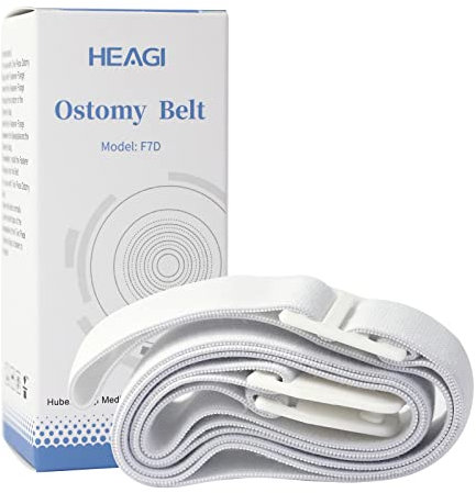 Heagimed Ceinture de stomie, ceinture élastique ajustable pour les sacs de stomie à renforcer, ceinture de colostomie pour les soins post-opératoires après une chirurgie de colostomie et d'iléostomie