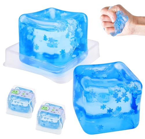 KERANEET 2 Stück Stressball Kinder Anti Stress Würfel Stressball Anti Stress Spielzeug Stress Squishy Ball Stressabbau Ball Stressbälle Zappelspielzeug Zum Stressabbau