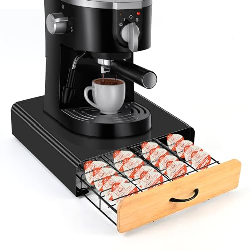 Wantli Porte Capsules, Organisateur De Capsules Pour 64 Capsules, Métal Supports Pour Capsules, Support Capsule De Café, Pour Cuisine, Bureau, Café