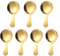 7 PCS Golden Short Handle Spoons Scoops Stainless Spoons Mini Scoops for Canisters Small Coffee Scoops Candy Scoops for Salt Sugar Condiments Coffee Tea Dessert