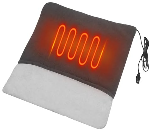Furtryvl Elektrisk uppvärmd fotvärmare | USB-fotuppvärmningsmatta för män – snabbuppvärmning, sovsal, lägenhet, fotuppvärmningsmatta, 38 x 35 cm, tvättbar