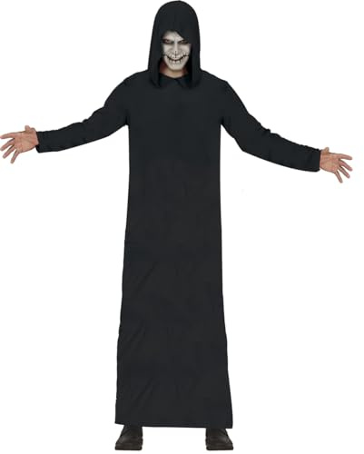 FIESTAS GUIRCA | Disfraz de Monje Oscuro (52-54/L) - Túnica con Capucha para Adultos Unisex - Ideal para Halloween, Carnaval y Fiestas de Disfraces de Terror y Misterio - Negro