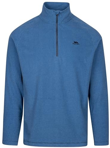 Trespass Mens Fleece Pullover Keynote - Contrast Trims, 1/2 Neck Zip, Brushed Back, Knitted, 100% Polyester