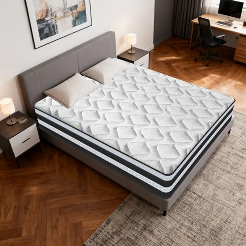 Materasso 160x200 - Alto 26 cm - Materasso Matrimoniale con Memory Foam e Molle Insacchettate - Certificato OEKO-TEX - 7 Zone Comfort - Medio Rigido H3 - Ortopedico - Traspirante - Sonno Profondo