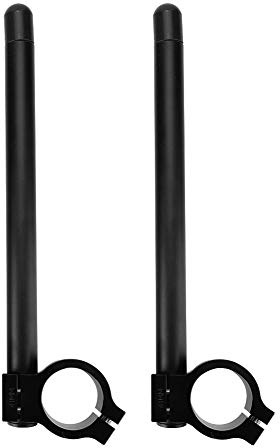 Universal 41mm Motorcycle CNC Separate Handle Bar, Adjustable Clip On Handlebars, Durable Metal Construction for Smooth Ride Control, Replacement for Damaged OEM Handlebars