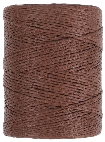 Cabilock Nastro di Carta Rafia Color Caffè 300M Spago di Carta Doppio Filo Resistente per Lavori Artigianali Decorazioni Bouquet e Confezioni Regalo per Borse e Cappelli Fai da Te