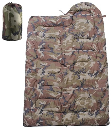 Sac de Couchage Peinture - Sacs de Couchage Camouflage, Adultes 4 Saison Chaud Temps Froid, Enveloppe Portable Style Capuche Design, Randonnée Camping Alpinisme Voyage en Plein Air Repos | Pour les