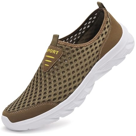 Pantuflas de malla transpirables para un uso diario ligero y cómodo, zapatos planos de verano para hombre, con suela antideslizante para el uso diario