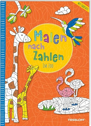 Malen nach Zahlen. Im Zoo | Mit ausklappbarer Farbtafel | 24 Motive mit Überraschungseffekt | Für Kinder ab 7 Jahren: Mit ausklappbarer Farbtafel (Malbücher und -blöcke)