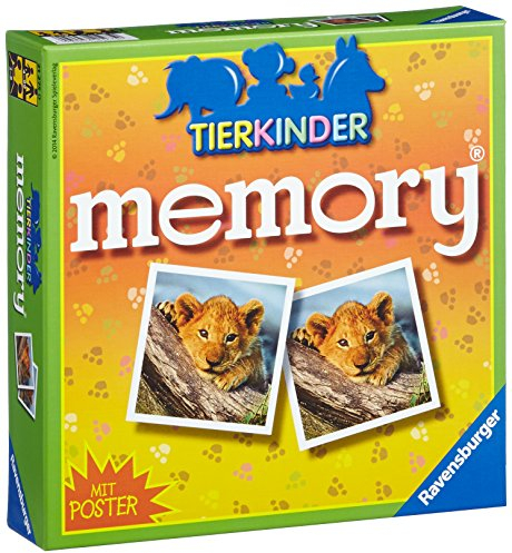 Ravensburger 21275 - Tierkinder Memory, der Spieleklassiker für Tierfans, Merkspiel für 2-8 Spieler ab 4 Jahren
