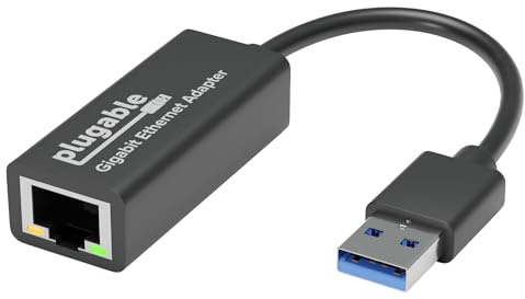 Plugable USB to Ethernet Adapter, USB 3.0 to Gigabit Ethernet, Compatible with Windows 11, 10, 8.1, 7, XP, macOS, Linux, Chrome OS