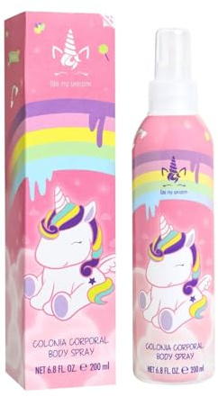 Disney Unicorn Children Eau de Cologne Natural Perfume Spray, Vegan and Dermatologically tested Body Spray for Kids - Safe Daily Fragrance Gift, 200ml