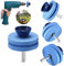 3 PCS Rasenmäher-Klingenschärfer, Universal Wear Rasenmäher-Klingenschärfer Multi-Sharp Rotary Corundum Grindstones Tool (Blau)