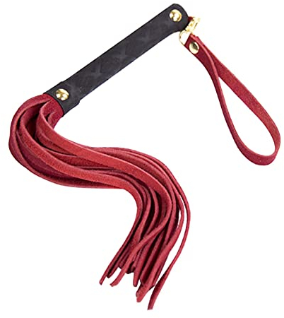 GSDGV Cravache d'équitation avec poignée souple en similicuir - Accessoire d'apprentissage de costume (rouge)