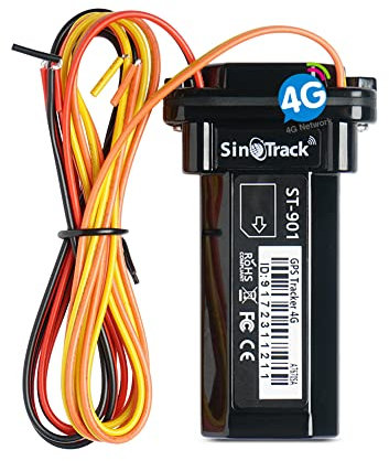 SinoTrack ST-901L 4G Vehicle GPS Tracker-Real Time Vehicle Tracker Device-Hidden Waterproof Locator With Relay Cut Engine Off Tracking Devices for Car, Van, Motorbike,Fleet,Caravan