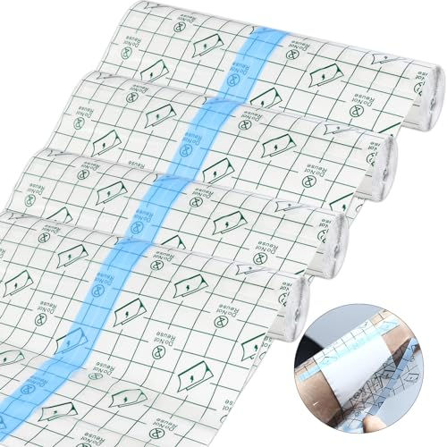 FINEASY Pansement Tatouage Étanche,Pansement Waterproof,Ruban Adhésif Médical,Bandage Transparent Imperméable Anti-Allergique pour Sport,Douches,Protéger Tatouage (15cmx1m, 4 rouleaux)