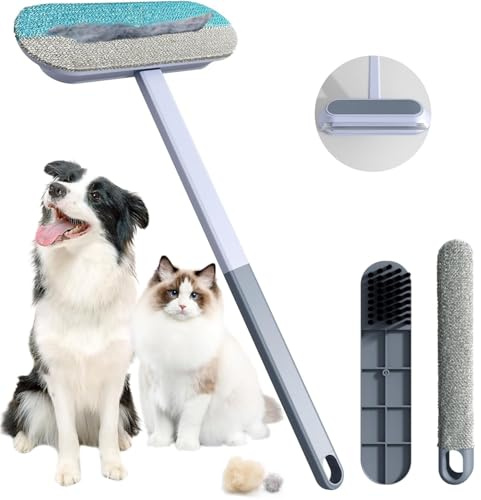 Cepillo Quita Pelos Mascota, 4 en 1 Removedor de Pelo para Mascotas, Cepillo de Limpieza quitapelos removedor de Pelaje para Animales para Muebles, Alfombras, Ropa, Ropa de Cama