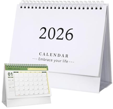 Desk Calendar 2025-2026 UK - Monthly Planner Academic Calendar 2025-2026 White Desk Planner Office, School & Home, Large Ruled Blocks Paper Smooth Writing, Ideal for Daily Scheduling and Organising