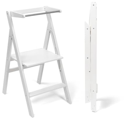 Ette Tete Torre de aprendizaje plegable con altura ajustable STEP'n'FOLD (blanco)