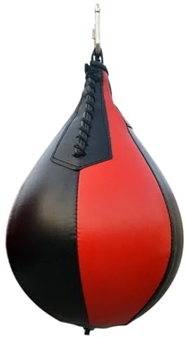 Saco De Boxeo Pelota de Boxeo Cuero sintético for Entrenamiento, Pera, Pelota Velocidad for Reflejos, físico for Adultos(Red)