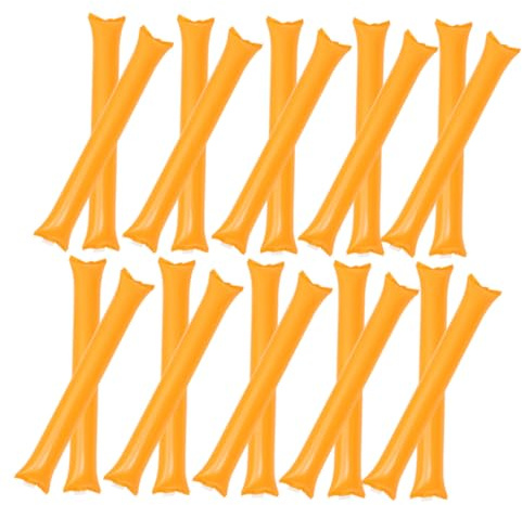 Veemoon 50 Palos Inflables para Animación Deportivos Naranja 50 Piezas Generador de Ruido para Fiestas Eventos y Porristas Material PE Portátil Ligera