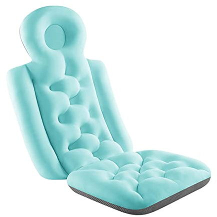 Milageto Coussin de Bain Corps Entier Matelas Bain Soutien Du Cou Antidérapant Coussin pour Baignoire Respirant pour Adulte En Tissu Maillé Convient à La
