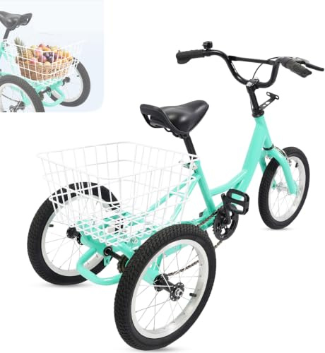 CHIMHOON 14 Inch Children's Tricycle with Shopping Basket Max. 50kg
