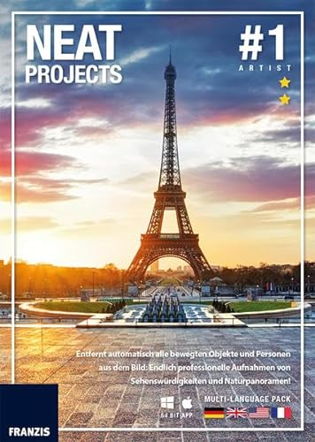 FRANZIS NEAT projects|#1|3 Geräte|Für PC und Mac|Bildbearbeitungsprogramm für Windows 10/8.1/8/7 & Mac OS X ab 10.7|Disc|Disc