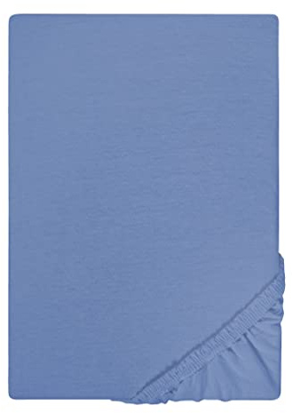 Traumhaft Schlafen - Castell - Markenbettwäsche 0077113 Spannbetttuch Jersey Stretch 1x 140x200 cm - 160x200 cm, blau