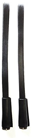 PS Pferdeartikel Paar Englische Steigbügelriemen mit 2,5 cm Breite Farbe Schwarz 130 cm Länge