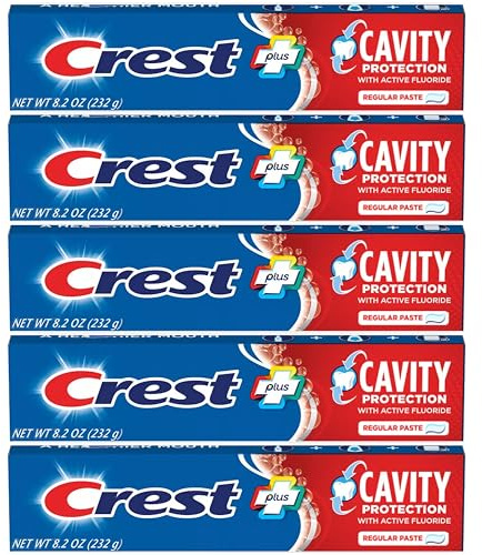 Crest Cavity Protection Toothpaste Regular - 8.2 oz, Pack of 5
