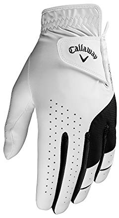 Callaway Golf Weather Spann Glove (Worn on Left Hand, Cadet (Short Fingers) 2019, Small, White (2-pack))