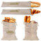 Lot de 4 Sacs à Pain Réutilisables en Lin Naturel avec Cordon, 2 Tailles (30×40 cm & 15×67 cm) – Sacs à Pain en Tissu Respirant pour Baguettes, Pain Maison, Fruits et Légumes