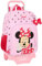 Safta MINNIE MOUSE NAIVE - Mochila Escolar Grande con Carro, Mochila Niño, Mochila Infantil, Adaptable a Carro, Ideal para Niños en Edad Escolar, Cómoda y Versátil, Calidad y Resistencia, 33x15x42 cm