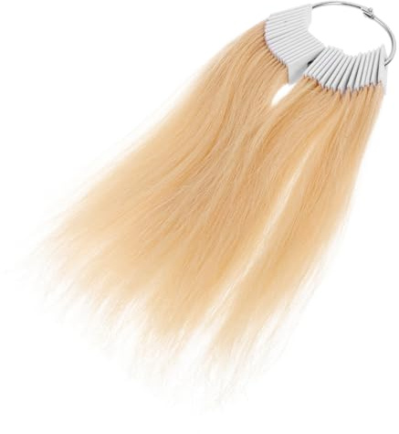 AUTSUPPL 30 Mèches de Test de Coloration Capillaire Humaine 9 Degrés, Nuancier Cheveux avec 30 Échantillons Naturels pour Formation Coiffure et Pratique en Salon Professionnel