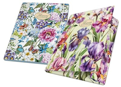 Pigna, Cartella portadocumenti con elastico NATURE FLOWERS, dorso piatto, formato 26x34,5 cm., pacco da 6 pezzi