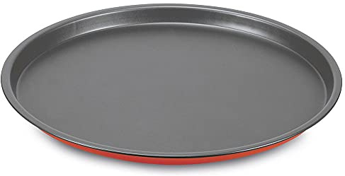 Guardini, Molde para pizza Ø 32 cm, Acero con revestimiento antiadherente, Rojo y Gris, Made in Italy, Línea Rossana