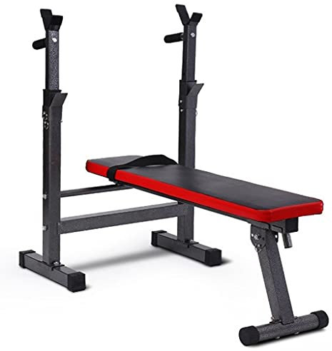 Squat rack Sgabello per Sollevamento Pesi Professionale Letto per Sollevamento Pesi Regolabile per Il Fitness, Panca da Allenamento Pieghevole per Panca da casa Pieghevole